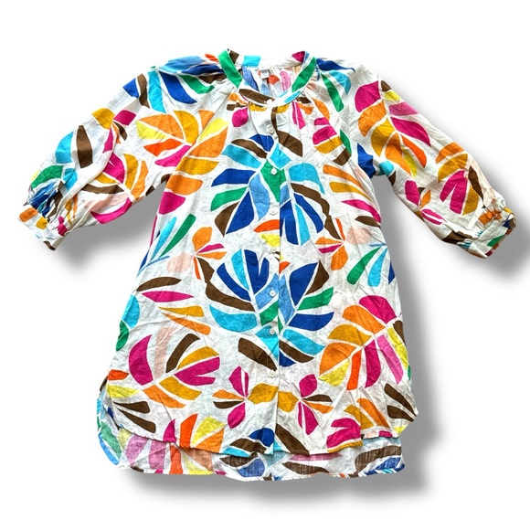 Tabitha Brown x Target Tropical Botanical Print Cover- Up Shirtdress Size Small - Picture 2 of 10